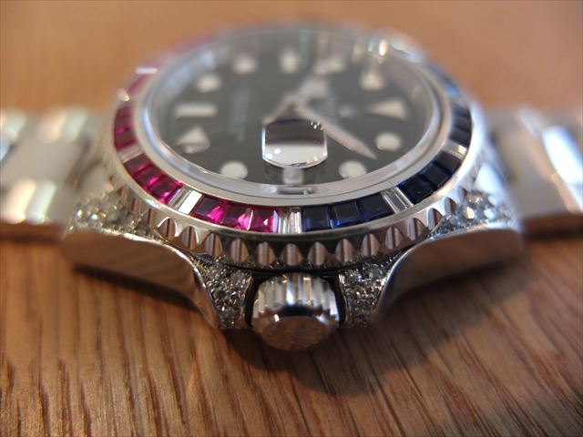 ロレックス ＧＭＴマスター Ref.116710LN 　アフターダイヤ