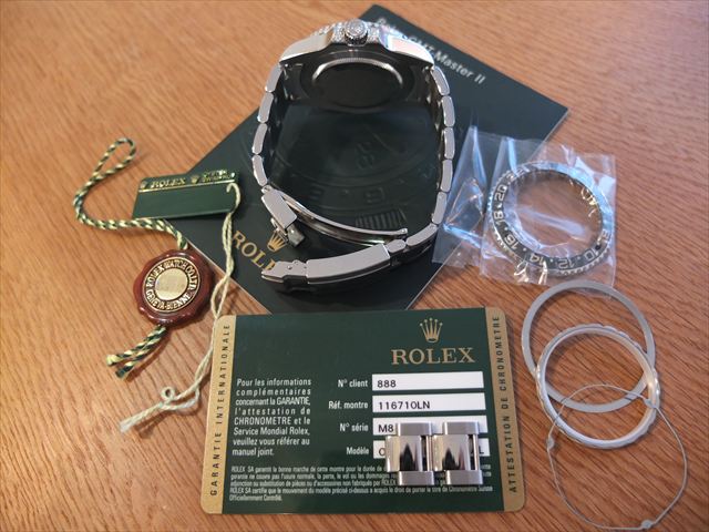 ロレックス ＧＭＴマスター Ref.116710LN 　アフターダイヤ