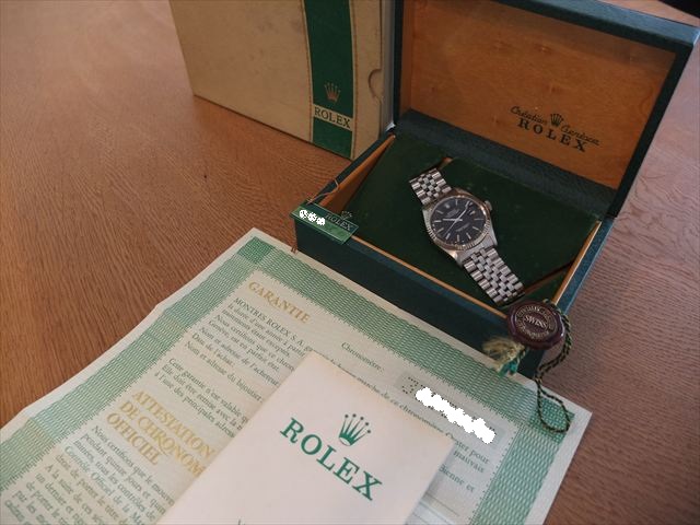 ロレックス　デイトジャスト　Ref.1601　黒文字盤