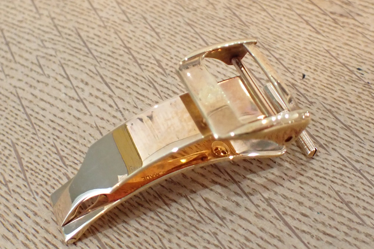 ジラールペルゴ　18Kイエローゴールド　13.6g　16mm　セーフティーバックル